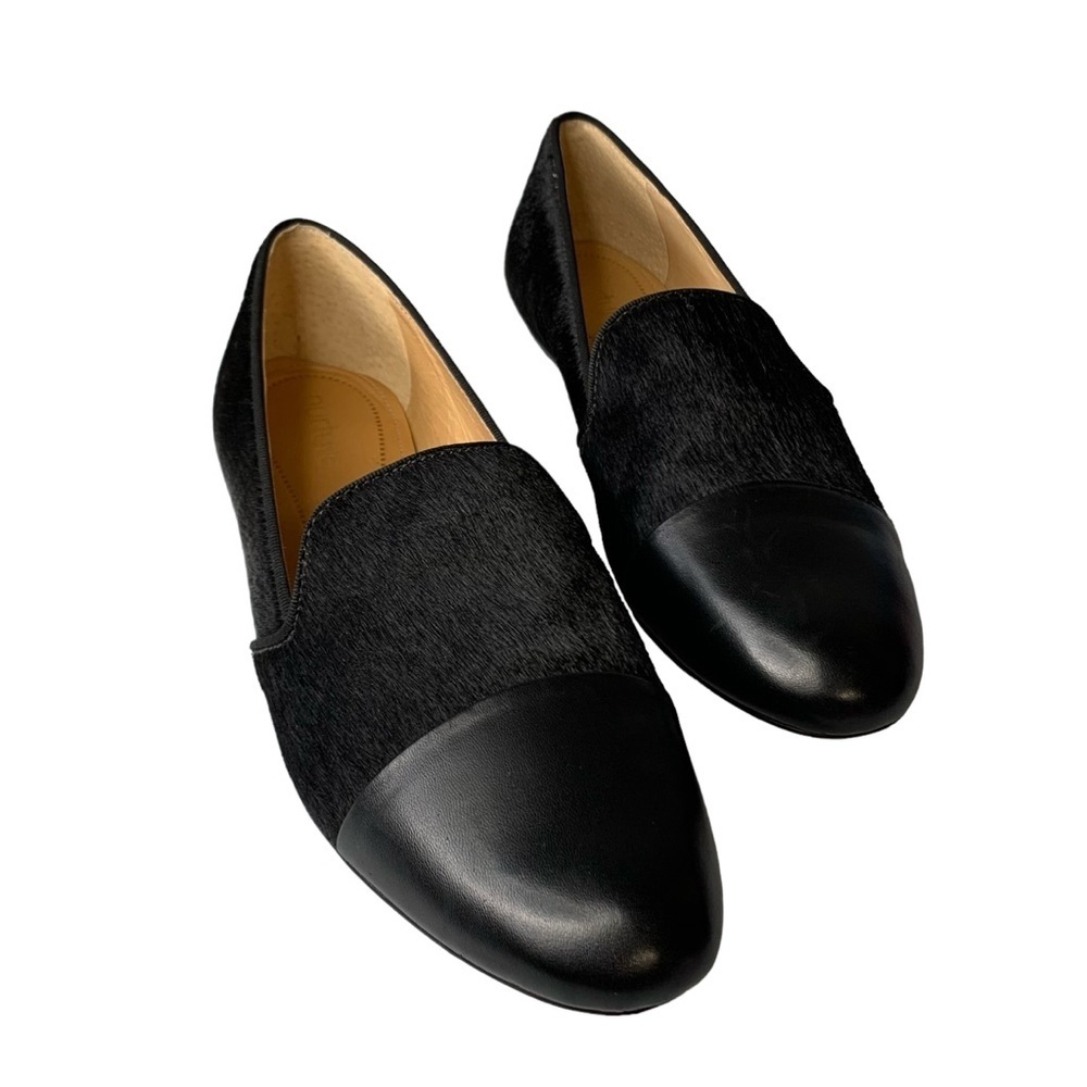 Nurture Reikel black Bovine calf‎ hair cap toe loafer. Size 7.5 - Picture 2 of 9